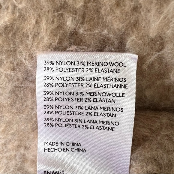 ANTHROPOLOGIE SOFT PULLOVER V-NECK THICK MERINO WOOL SWEATER LARGE NWT - Picture 8 of 15